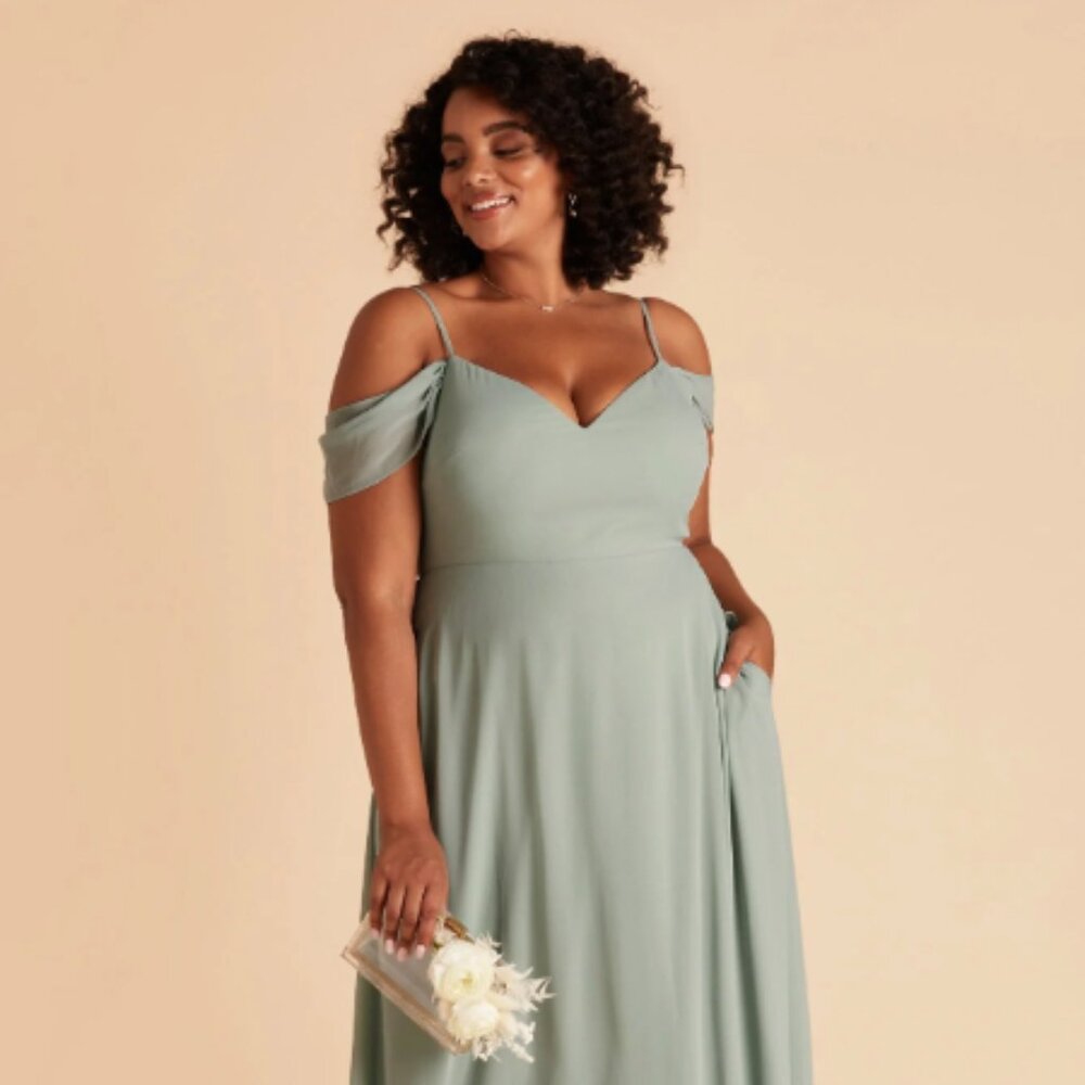 1X Birdy Grey Convertible Dress in Chiffon Sage Green